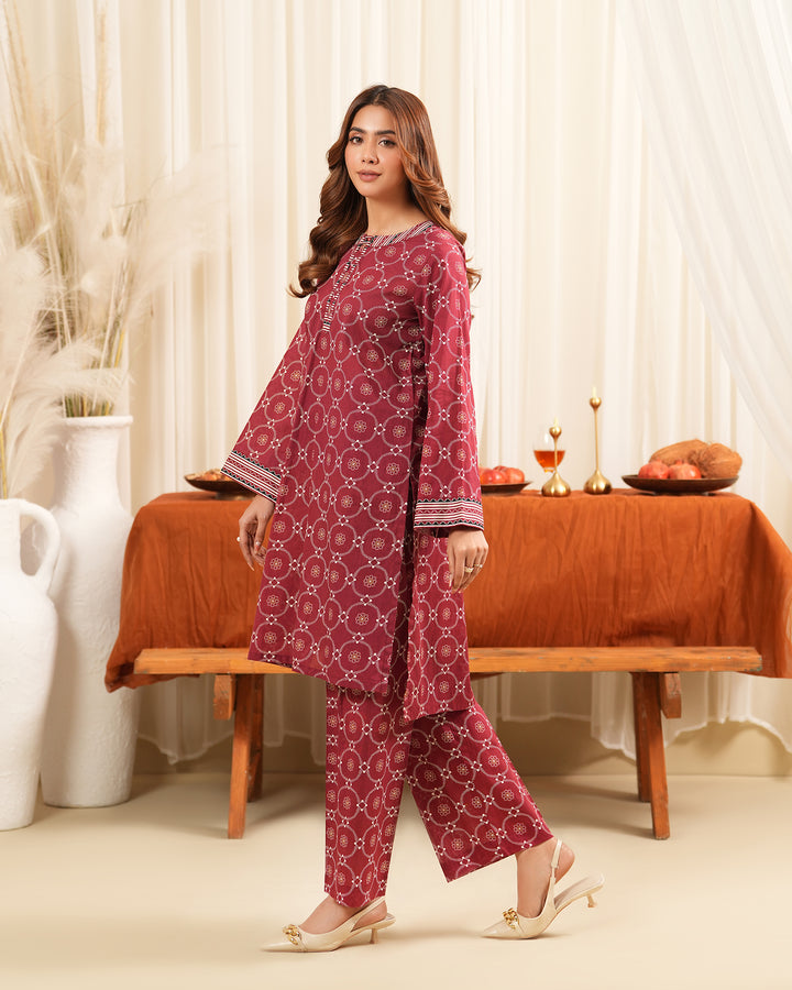 2 Piece - Printed Khaddar Suit Unstitched | UNFF001