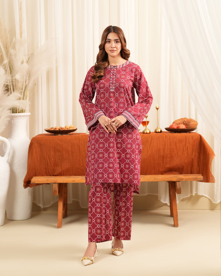 2 Piece - Printed Khaddar Suit Unstitched | UNFF001