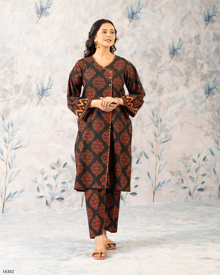 2 Piece Khaddar Suit | 16302-IG-KD