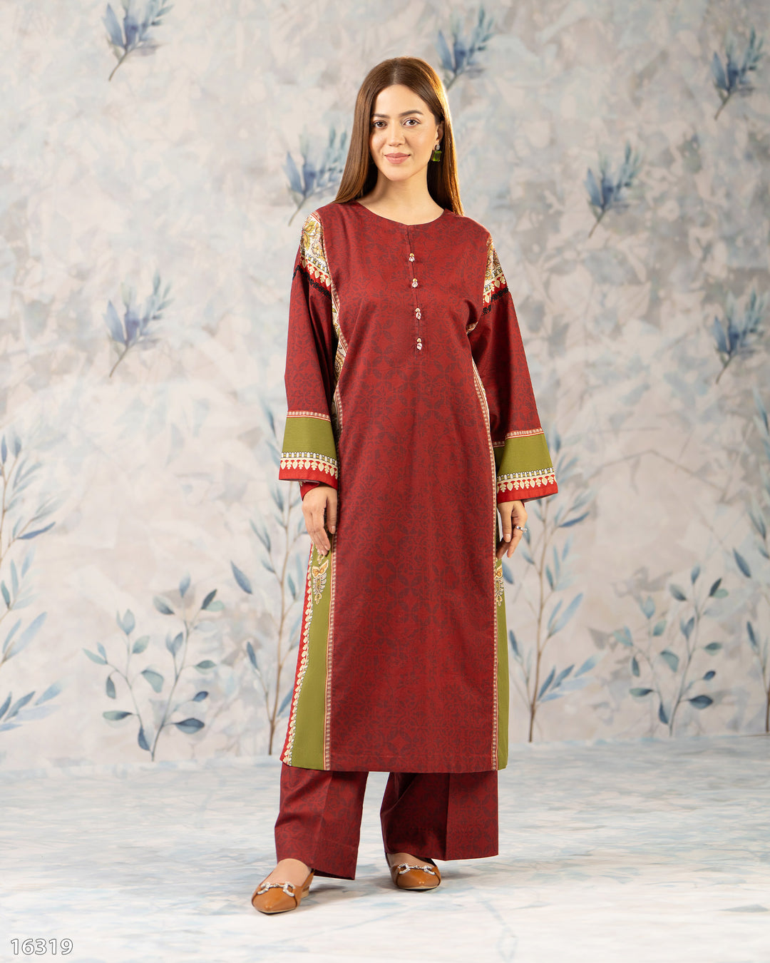 2 Piece Khaddar Suit Stitched | 16319-IG-KD - Sha Posh Textile