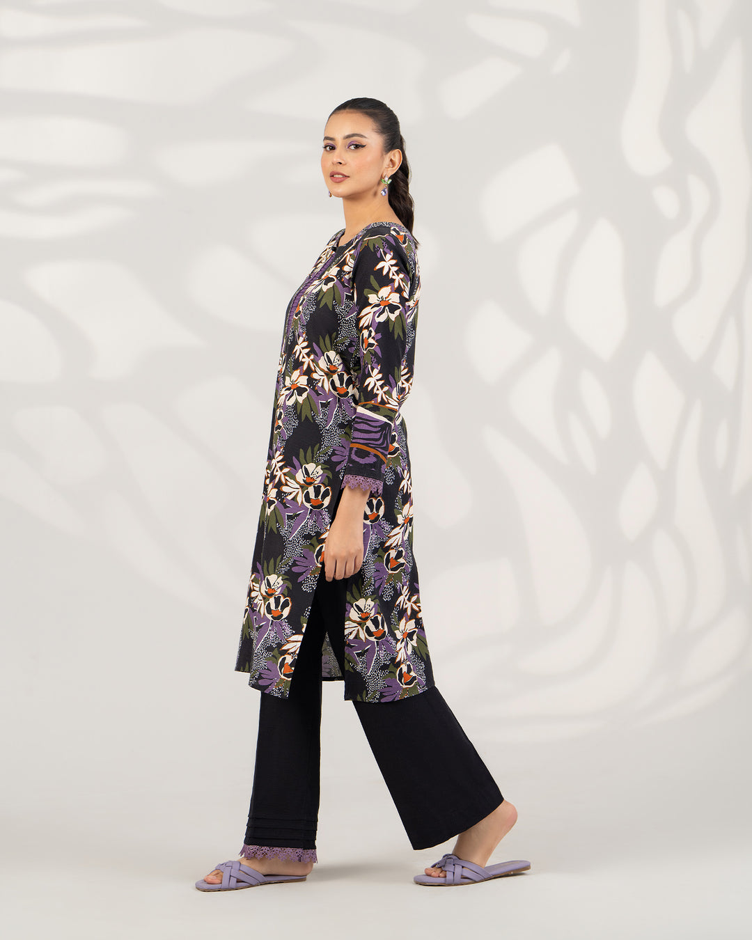 2 Piece - Printed Khaddar Suit Unstitched | UNFF028-KD