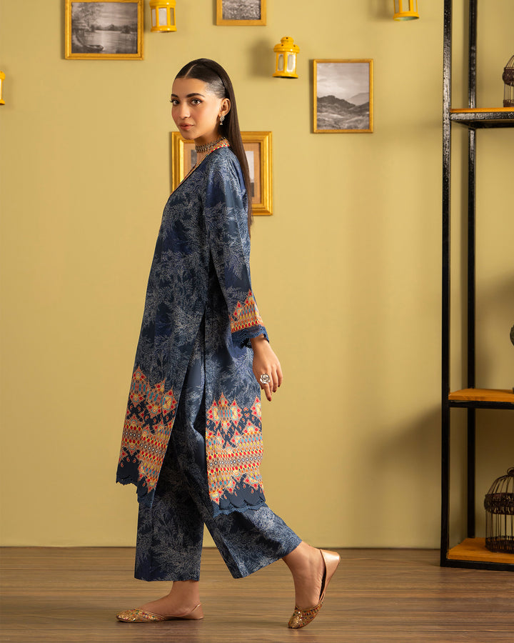 2 Piece - Printed Khaddar Suit Unstitched | UNFF041-KD