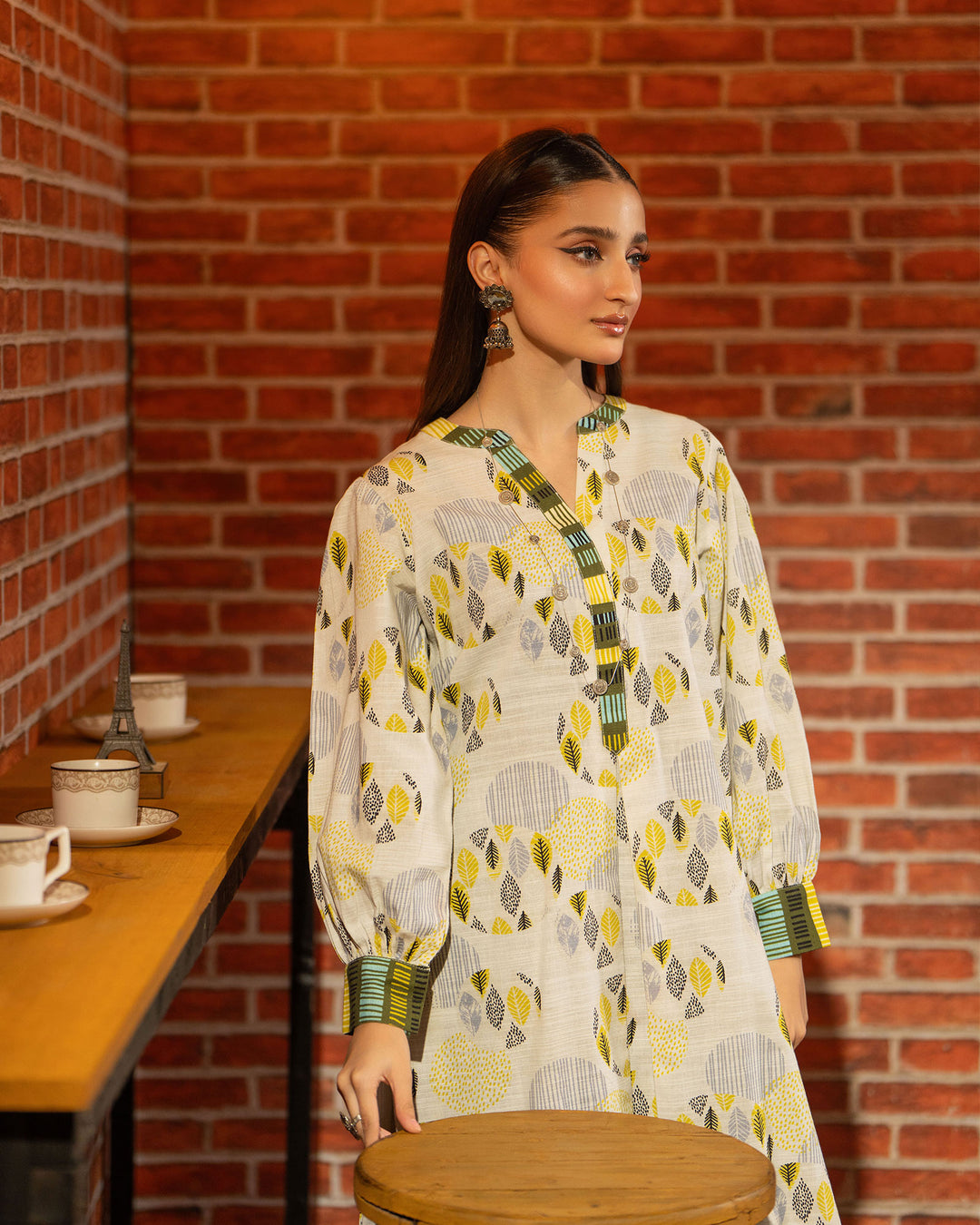 2 Piece - Printed Khaddar Suit Unstitched | UNFF027-KD