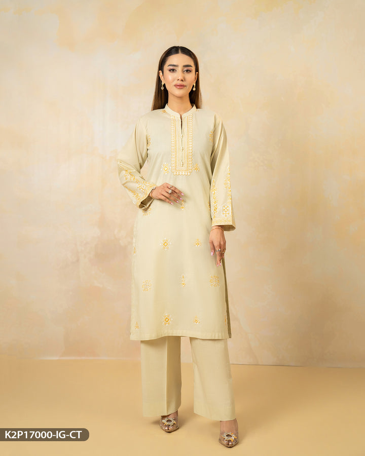 2 Piece Embroidered Suit | 17000-IG-CT