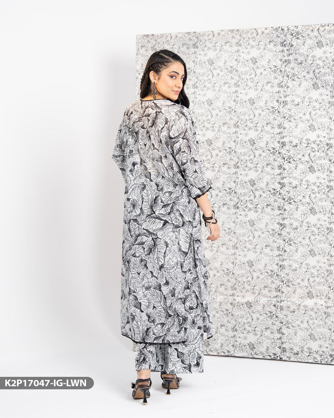 2 Piece Printed Lawn Suit | 17047-IG-LWN