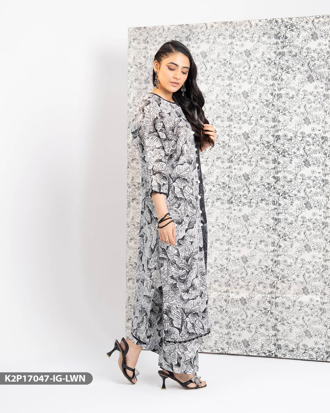 2 Piece Printed Lawn Suit | 17047-IG-LWN