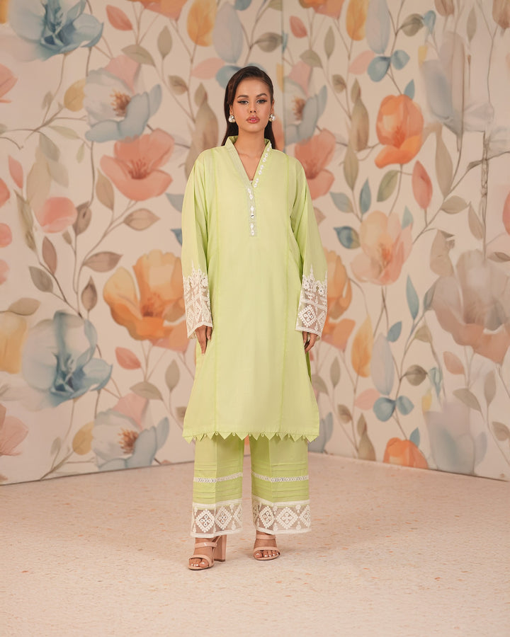 2-Piece Ready-to-Wear Cross Slub Cotton Suit | 17051-IG-S.CT - Sha Posh Textile