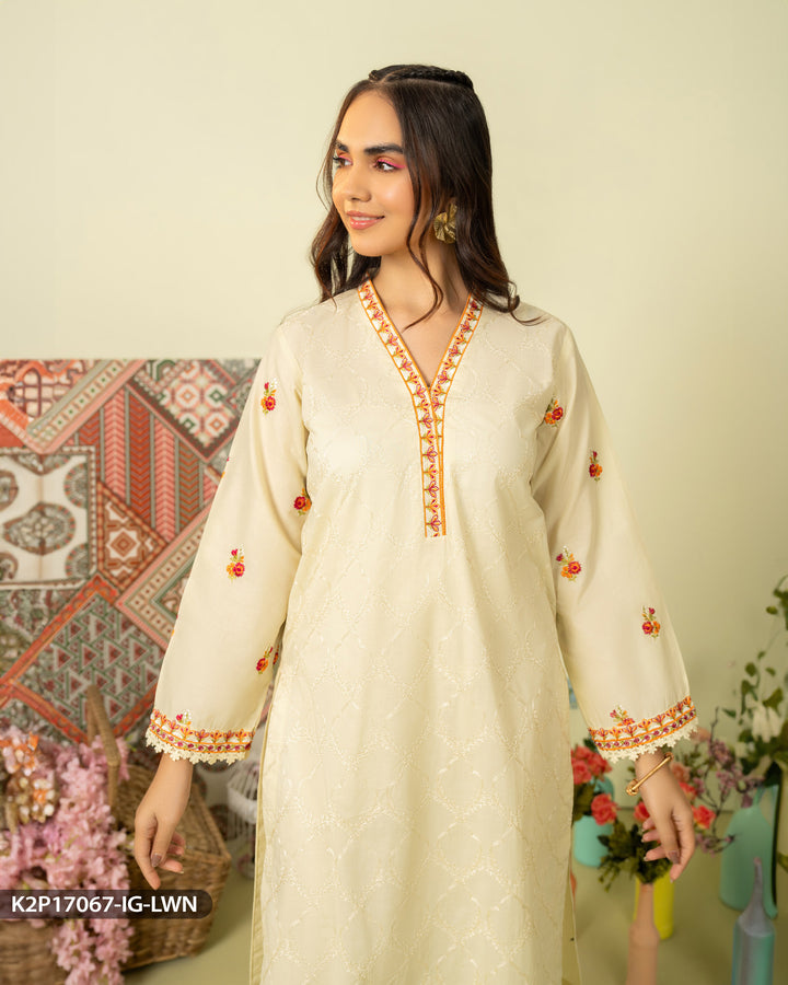 2 Piece Embroidered Lawn Suit | 17067-IG-LWN