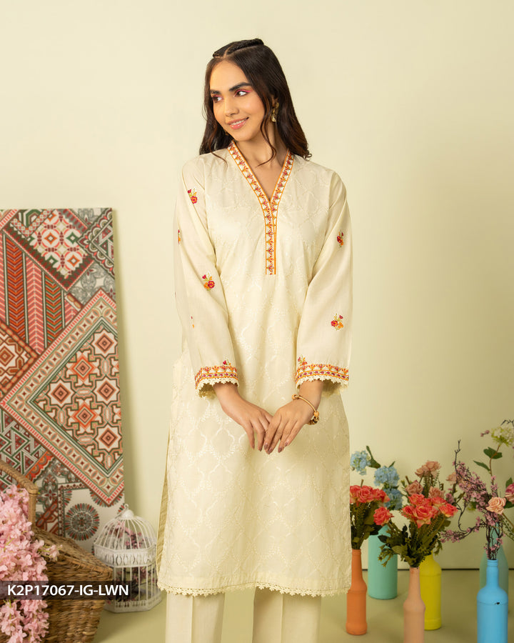 2 Piece Embroidered Lawn Suit | 17067-IG-LWN