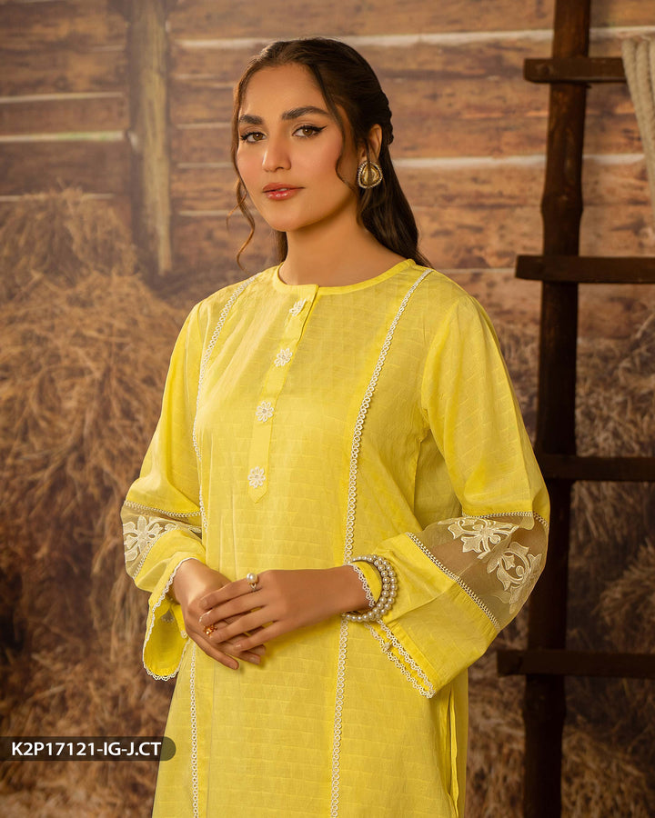 2 Piece Jacquard Cotton Suit | 17121-IG-J.CT