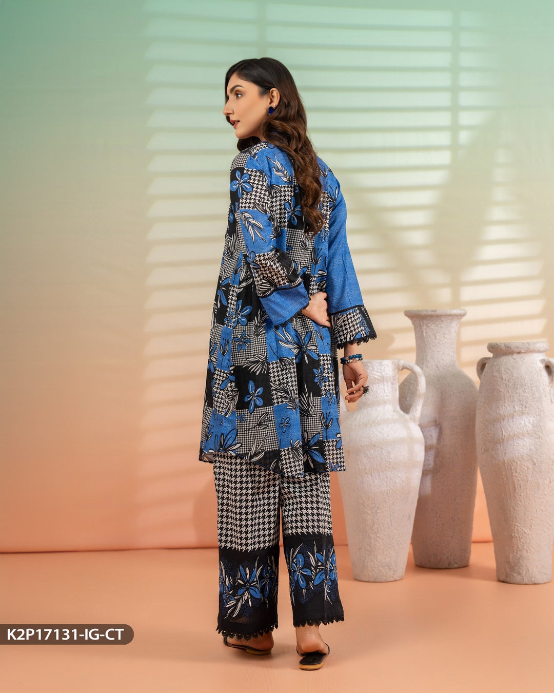 2 Piece Printed Lawn Suit | 17131-IG-LWN