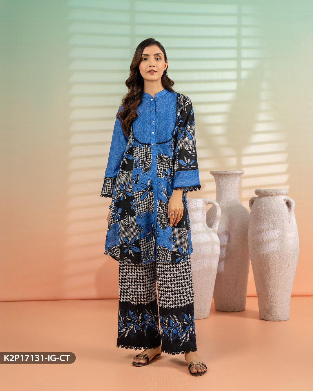 2 Piece Printed Lawn Suit | 17131-IG-LWN