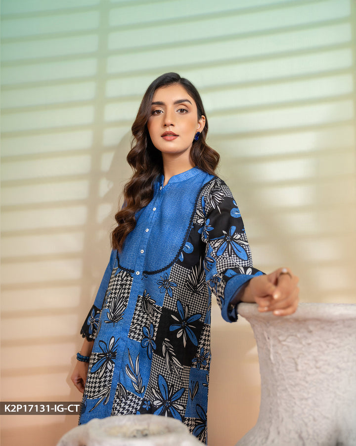 2 Piece Printed Lawn Suit | 17131-IG-LWN