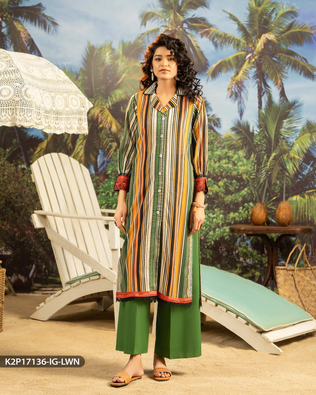 2 Piece Lawn Suit | 17136-IG-LWN