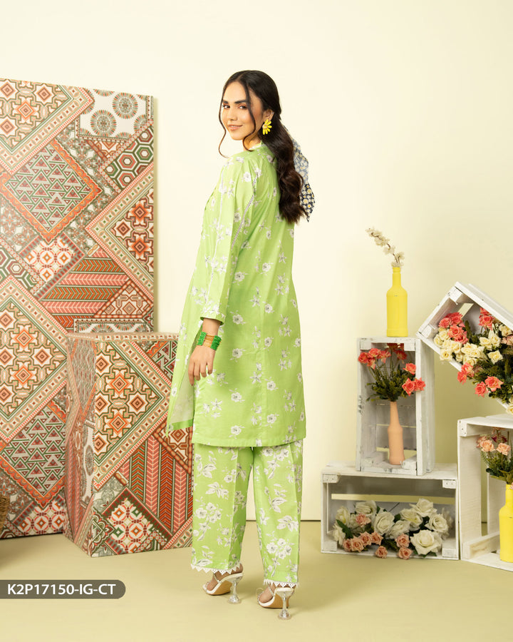 2 Piece Cotton Printed Suit | 17150-IG-CT