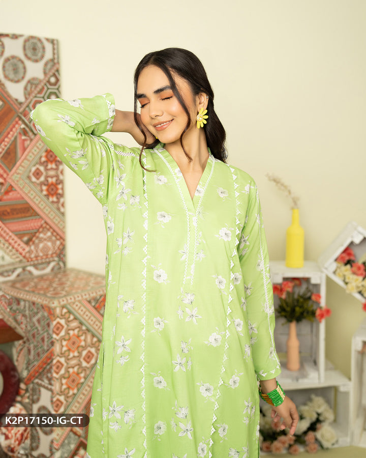 2 Piece Cotton Printed Suit | 17150-IG-CT