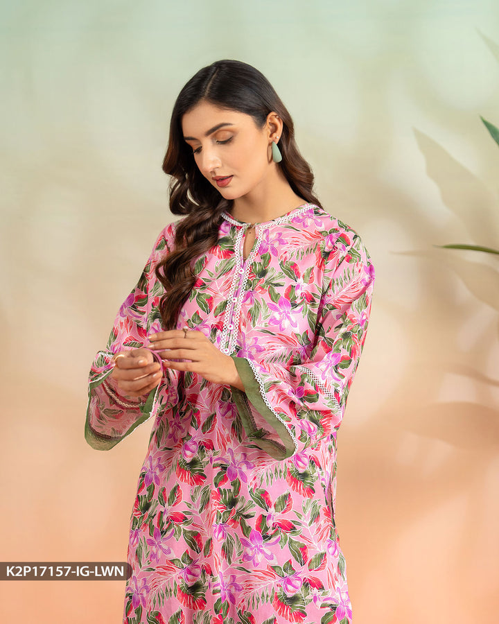 2 Piece Lawn Printed Suit | 17157-IG-CT