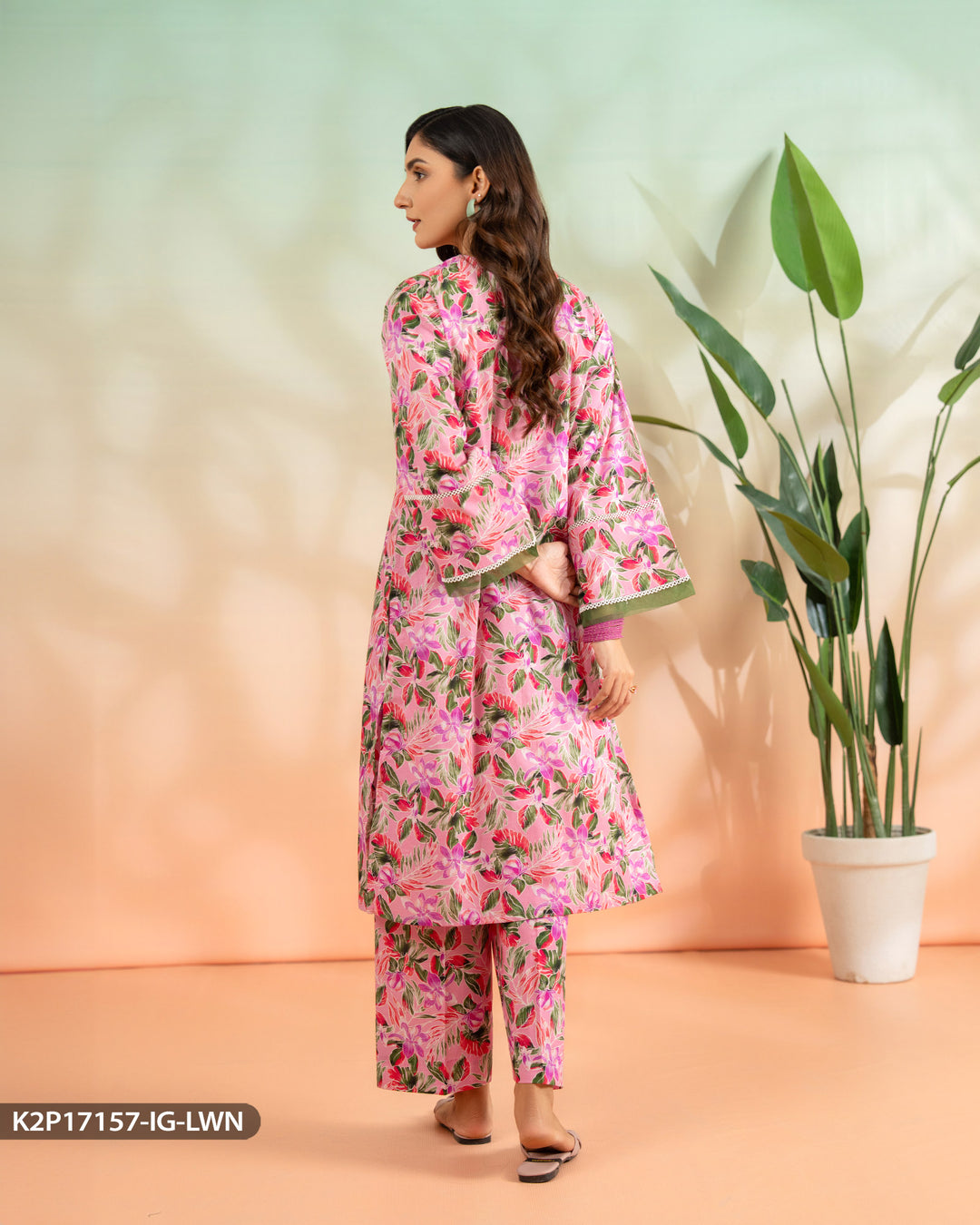 2 Piece Lawn Printed Suit | 17157-IG-CT