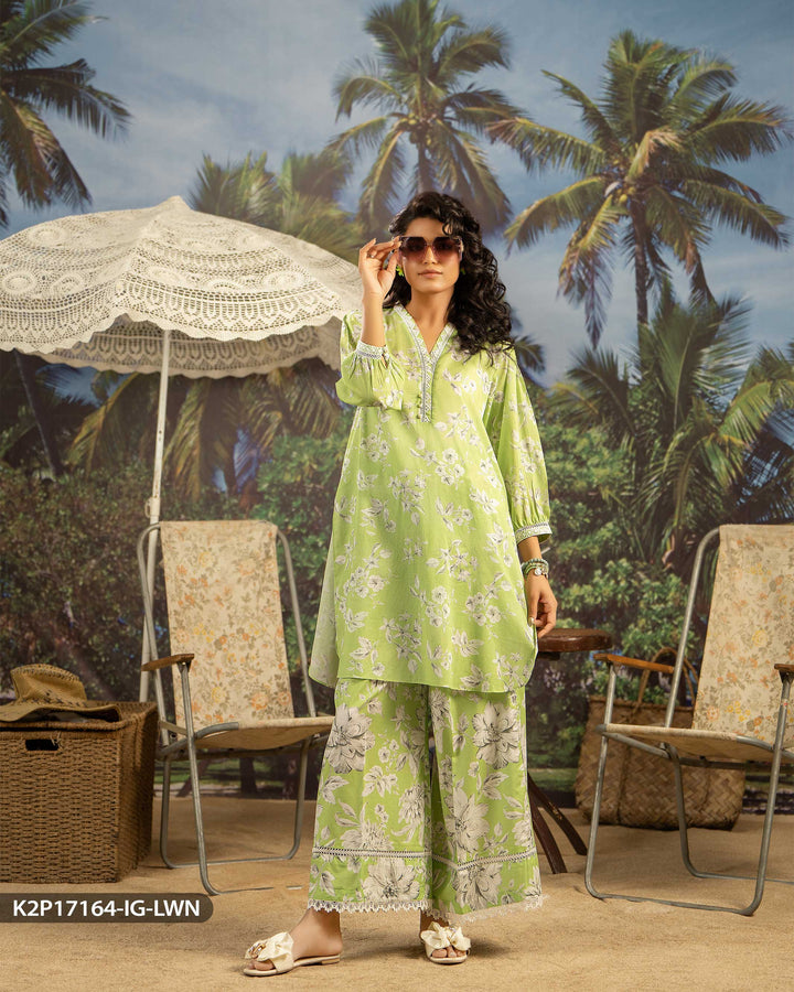 2 Piece Lawn Suit | 17164-IG-LWN