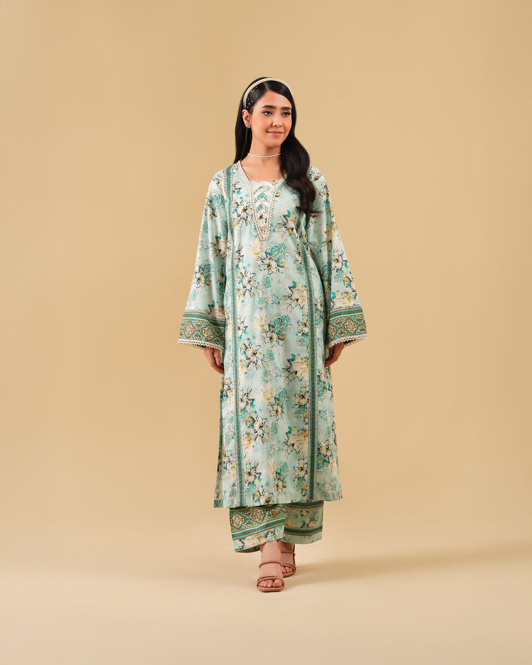 2 Piece - Printed Cambric Cotton Suit Unstitched | UNFF0114-K.CT