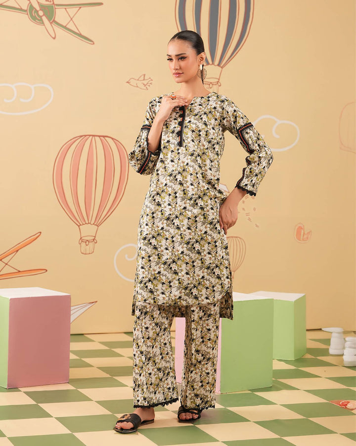 2 Piece - Printed Cambric Cotton Suit Unstitched | UNFF0104-K.CT