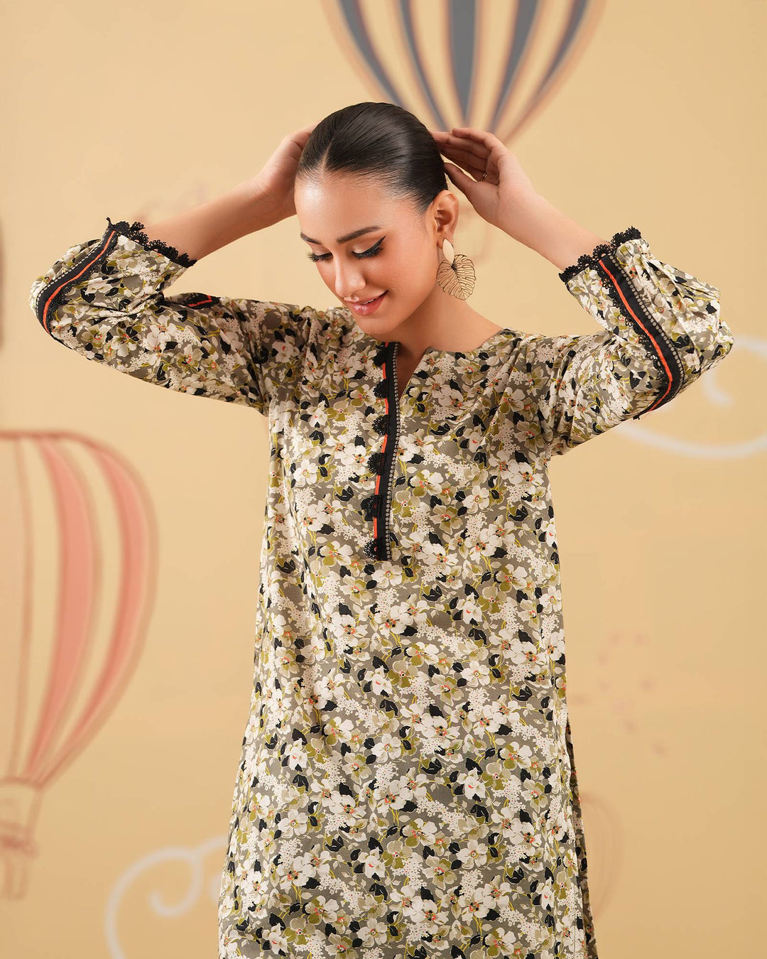 2 Piece - Printed Cambric Cotton Suit Unstitched | UNFF0104-K.CT