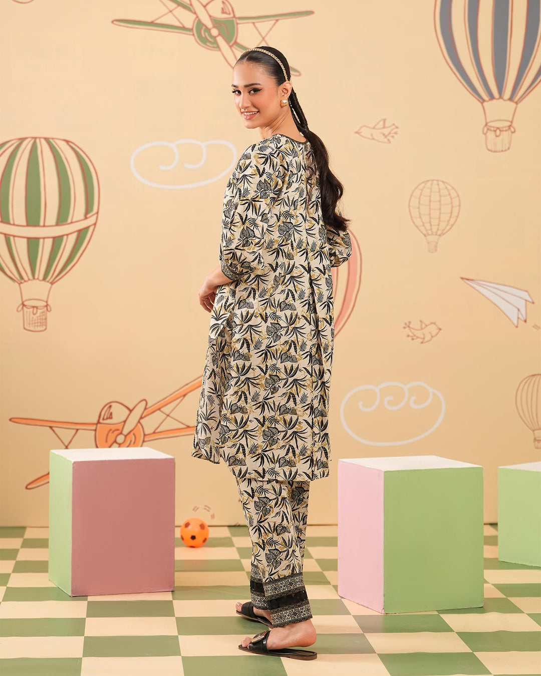 2 Piece - Printed Cambric Cotton Suit Unstitched | UNFF0103-K.CT