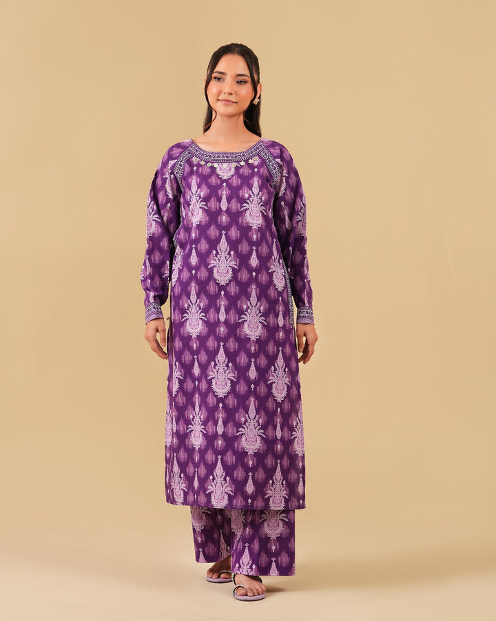 2 Piece - Printed Cambric Cotton Suit Unstitched | UNFF0106-K.CT