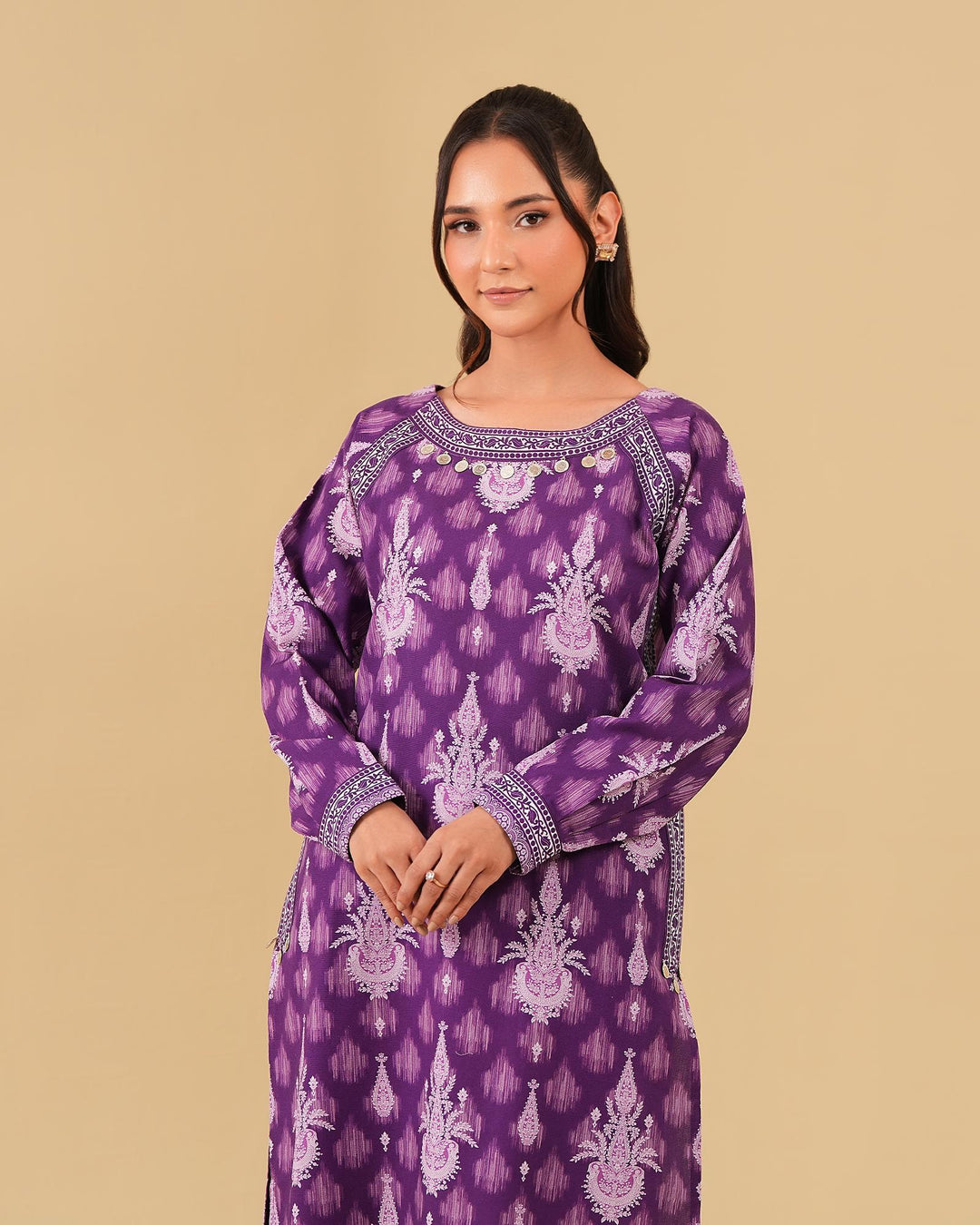 2 Piece - Printed Cambric Cotton Suit Unstitched | UNFF0106-K.CT