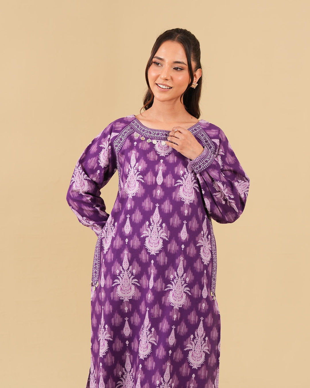 2 Piece - Printed Cambric Cotton Suit Unstitched | UNFF0106-K.CT