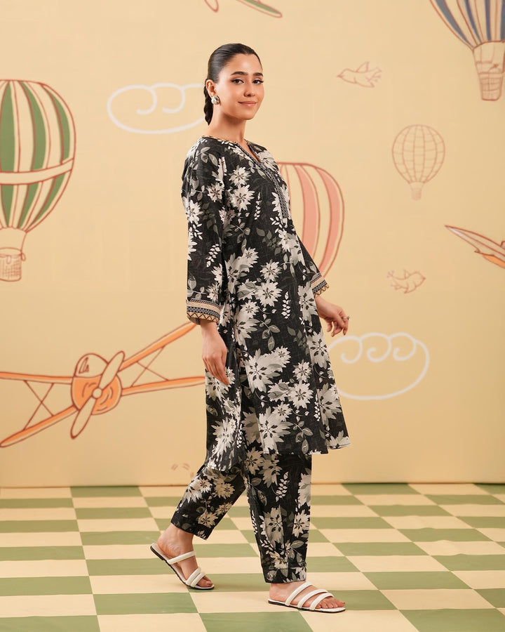 2 Piece - Printed Cambric Cotton Suit Unstitched | UNFF0115-K.CT