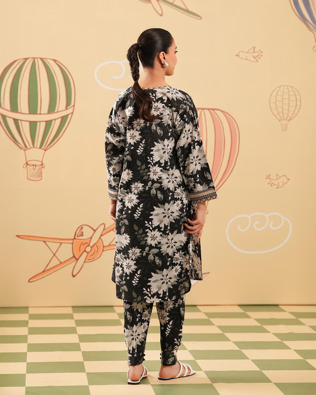 2 Piece - Printed Cambric Cotton Suit Unstitched | UNFF0115-K.CT