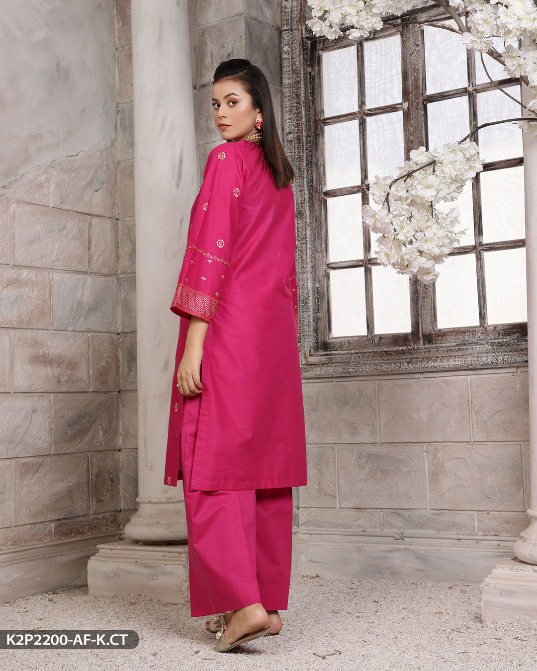 Stitched 2 Piece Cotton Suit | 2200-AF-K.CT