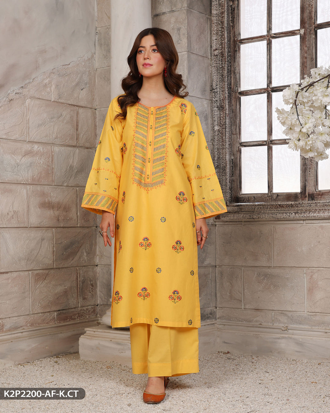 Stitched 2 Piece Cotton Suit | 2200-AF-K.CT