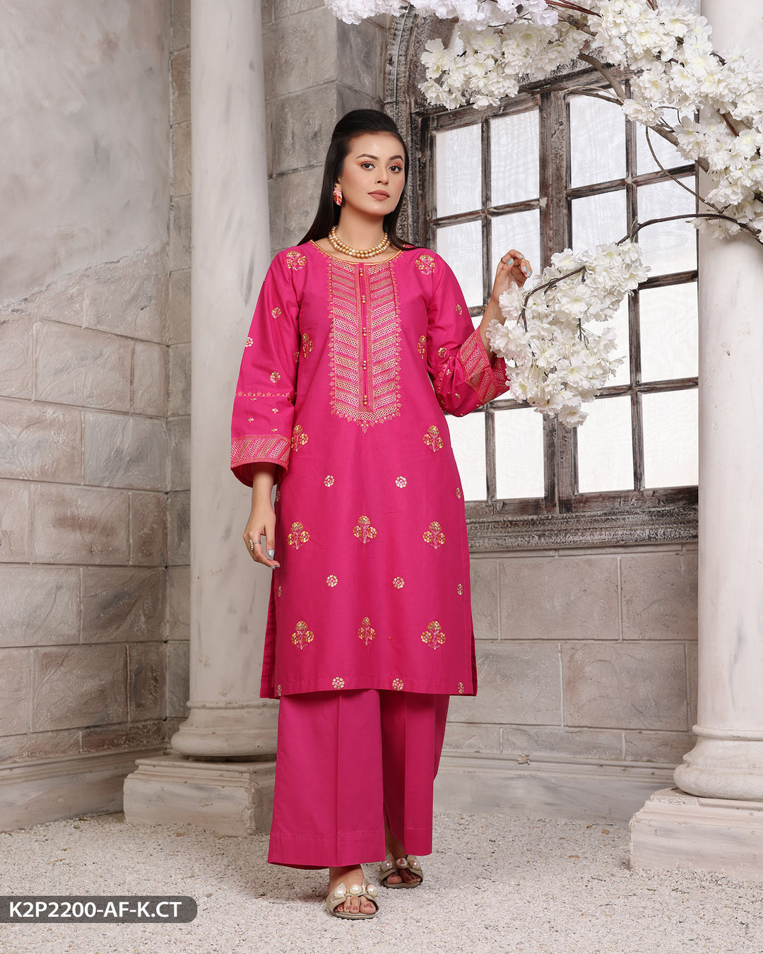 Stitched 2 Piece Cotton Suit | 2200-AF-K.CT