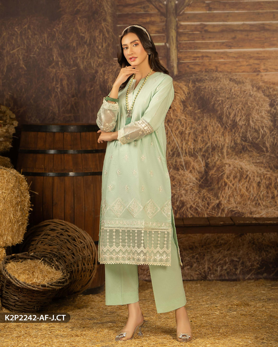 2 Piece Jacquard Cotton Suit | 2242-AF-J.CT