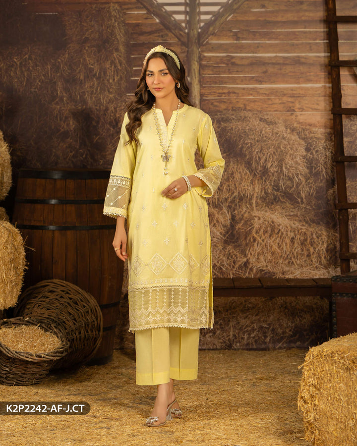 2 Piece Jacquard Cotton Suit | 2242-AF-J.CT