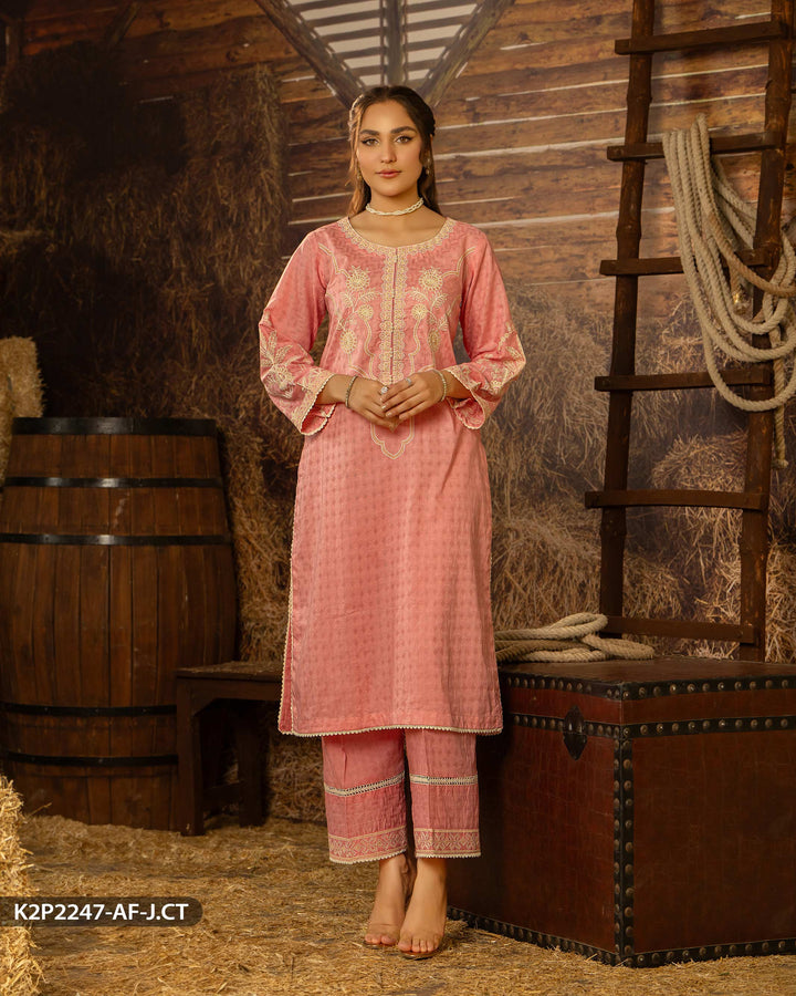 2 Piece Jacquard Cotton Suit | 2247-AF-J.CT