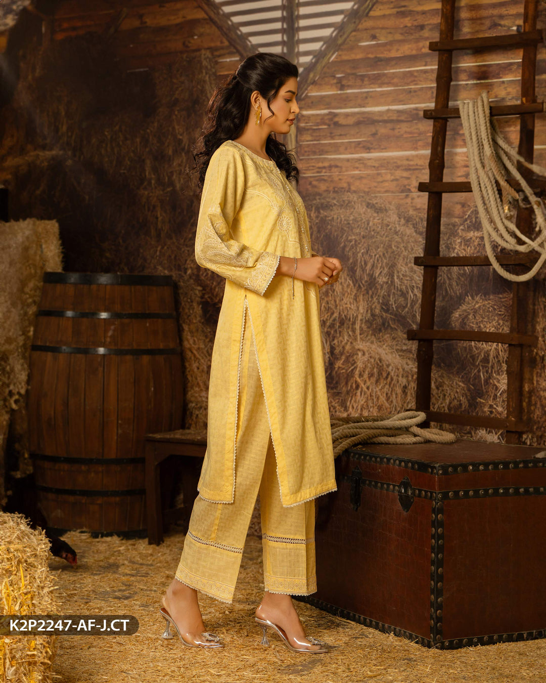 2 Piece Jacquard Cotton Suit | 2247-AF-J.CT