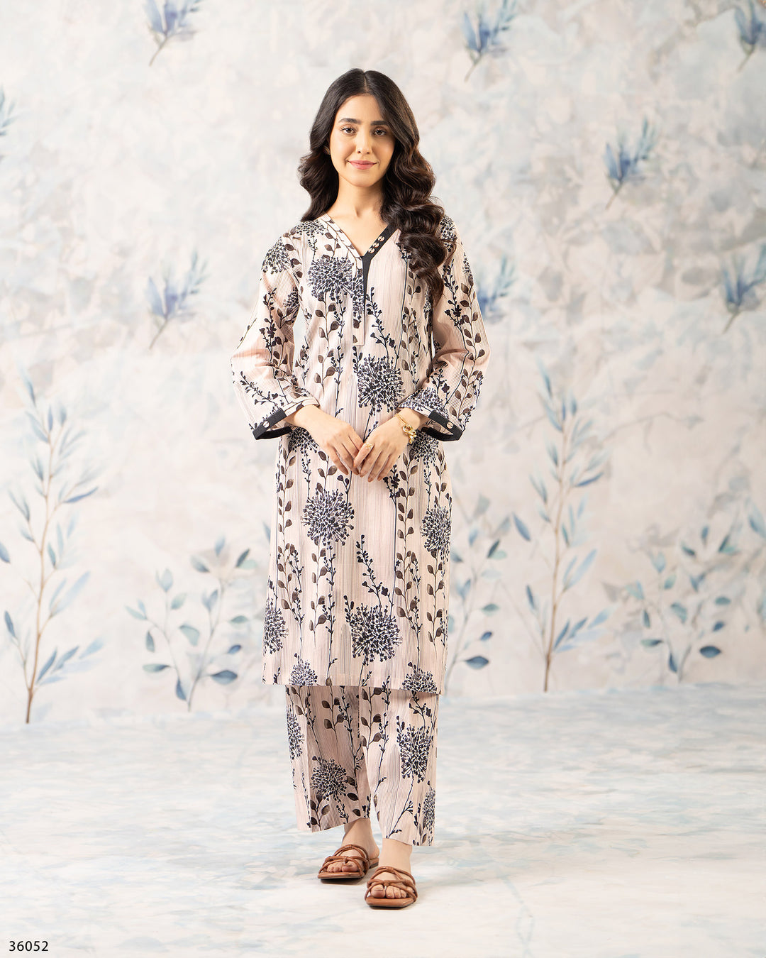 2 Piece Khaddar Suit | 36052-FU-KD