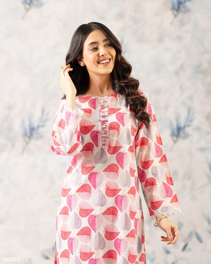 2 Piece Khaddar Suit | 36056-FU-KD