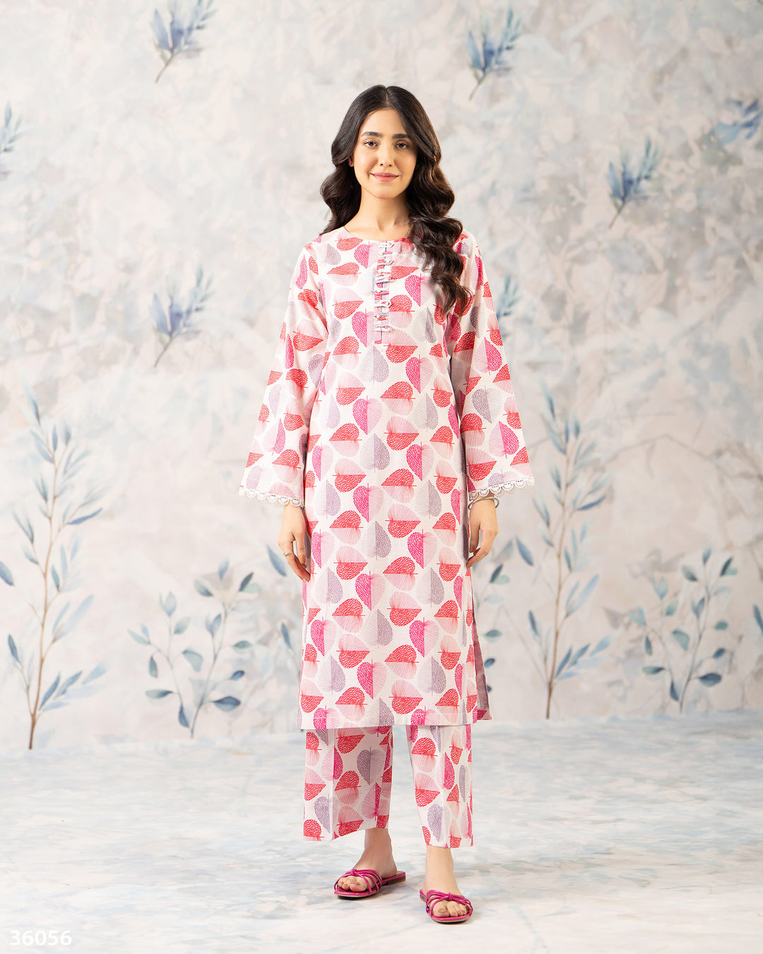 2 Piece Khaddar Suit | 36056-FU-KD