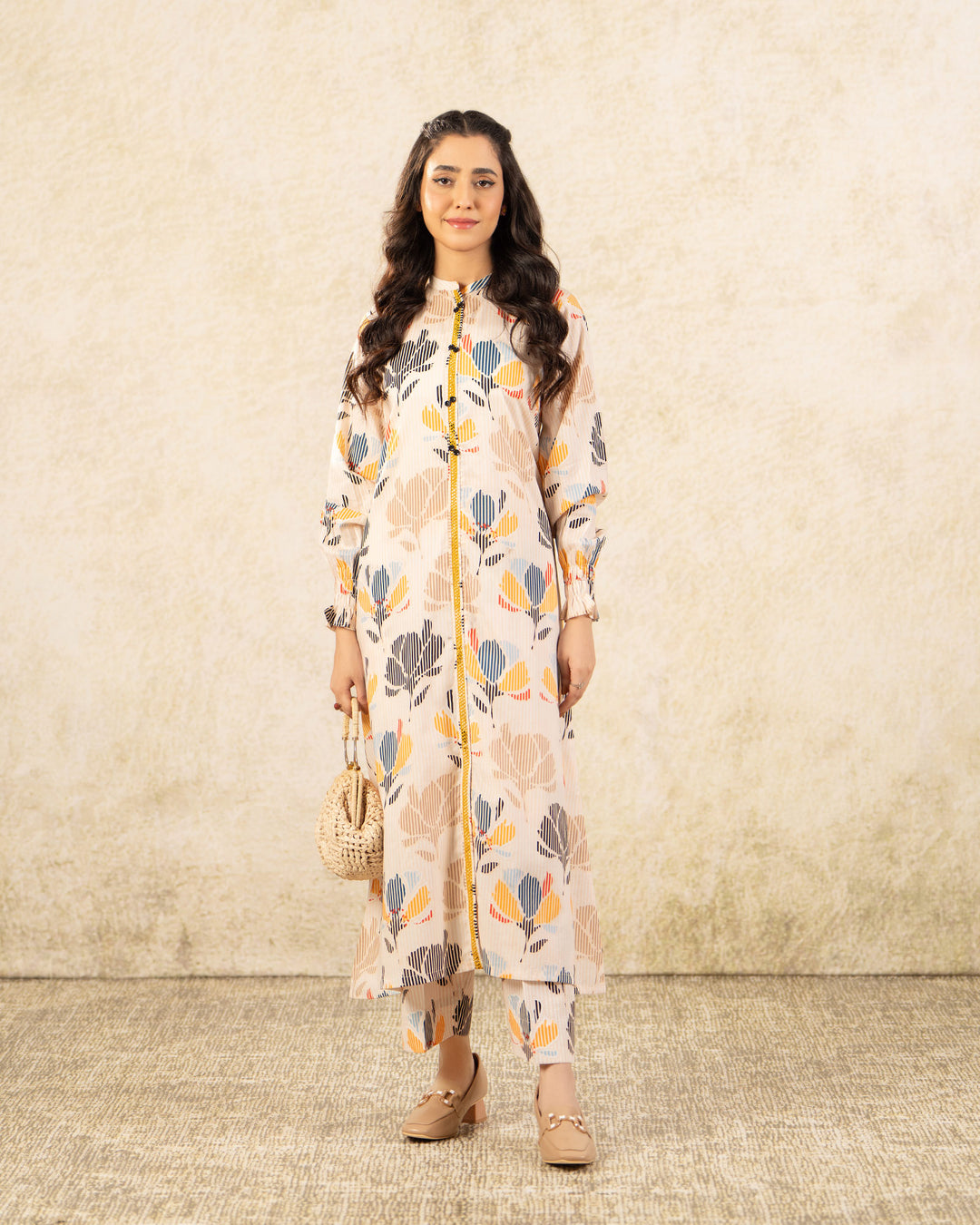 2 Piece Khaddar Suit Stitched | 36057-FU-KD