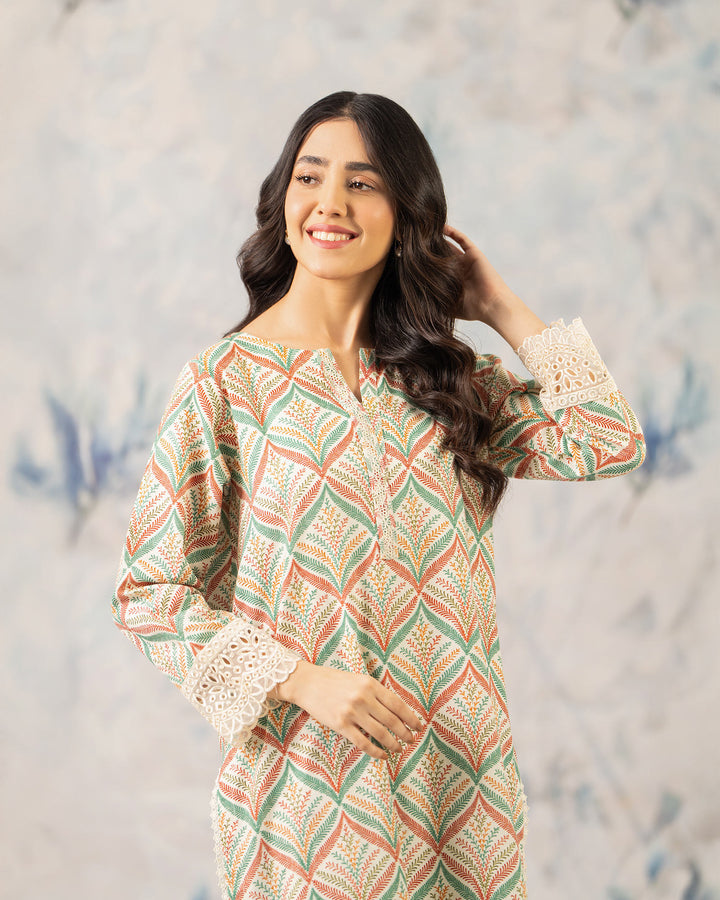 2 Piece Khaddar Suit Stitched | 36058-FU-KD