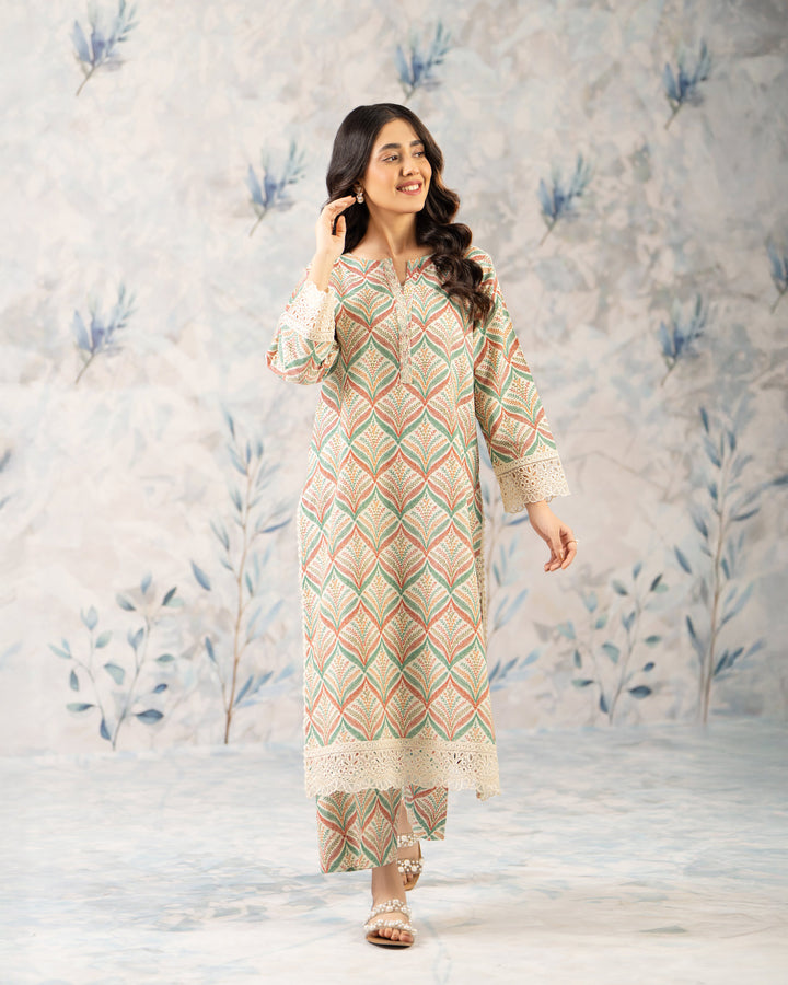 2 Piece Khaddar Suit Stitched | 36058-FU-KD