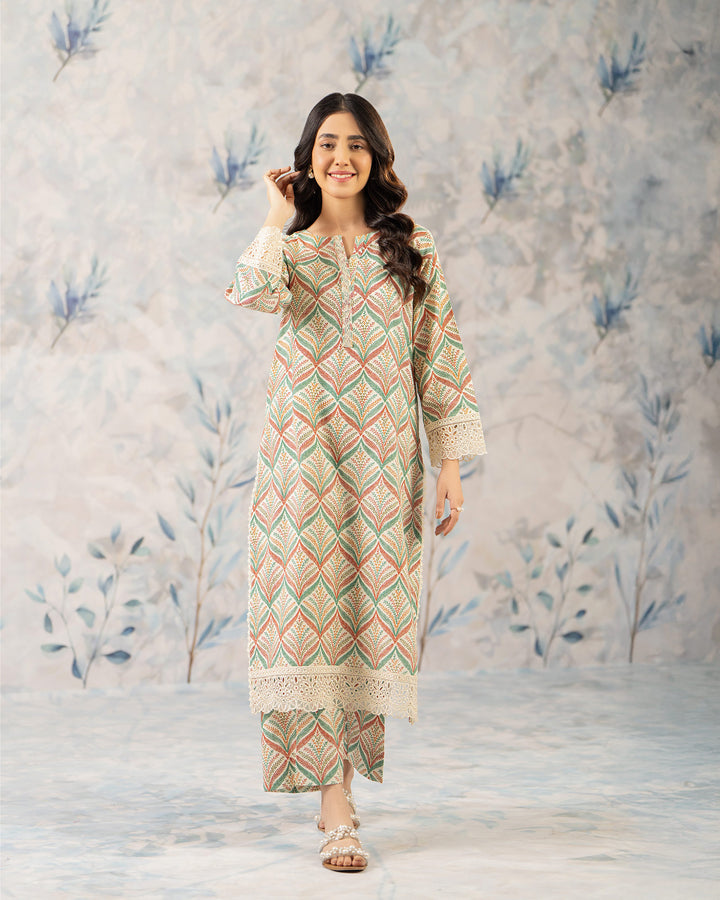 2 Piece Khaddar Suit Stitched | 36058-FU-KD