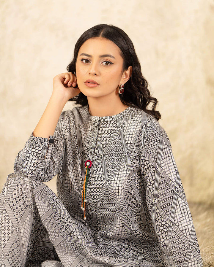 2 Piece Khaddar Suit Stitched | 36061-FU-KD