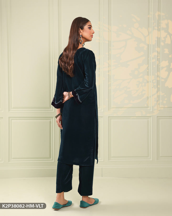 Stitched 2 Piece Velvet Suit | 38082-HM-VLT