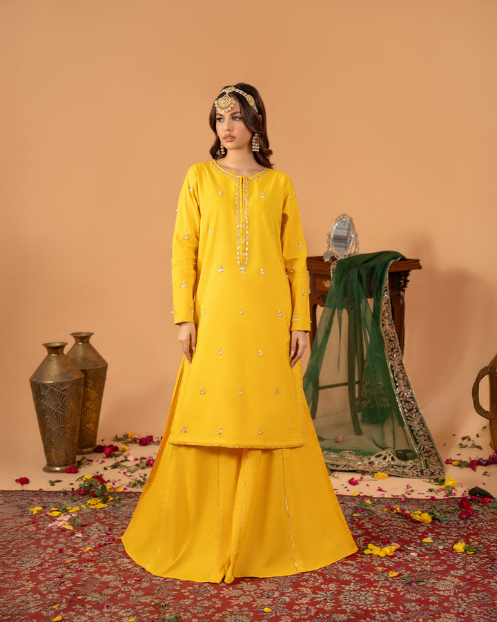 2 Piece Plain Paper Katan Suit Stitched | 429  (Duppatta is not included)