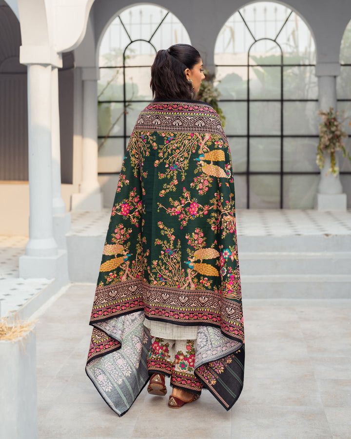 3 Piece - Printed Khaddar Suit Unstitched | UNFF015